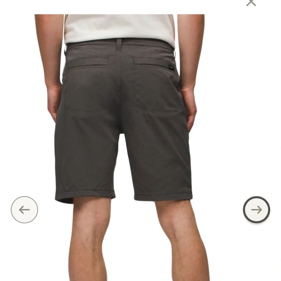 PrAna‎ Iron Hybridizer 10" Shorts with Pockets Zip Button Closure Size 40X10L - Picture 3 of 13
